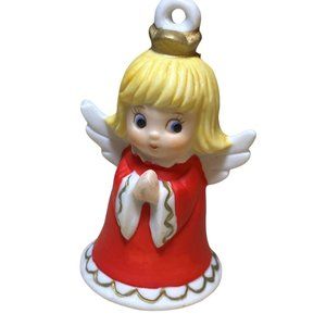 Lefton Ceramic Christmas Angel Bell 1983 Vintage